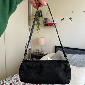 Yves Saint Laurent 2003 Black YSL Logo Mini Shoulder Bag